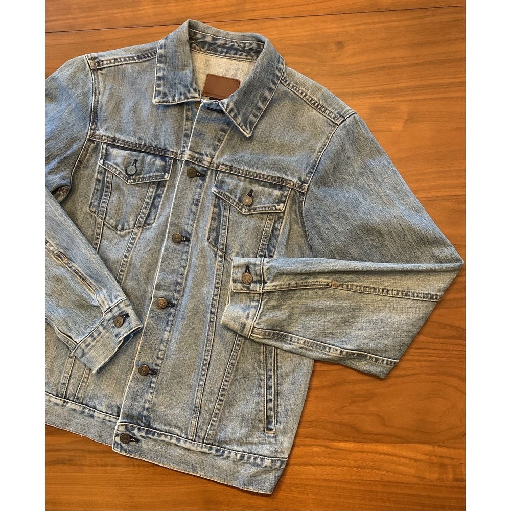 Vintage GAP Denim Jean Jacket Mens S/M Blue Y2K 2000s 90s Light Wash Americana